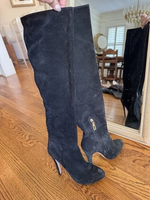 Prada及膝绒面皮靴 — 第 1/4 张图片