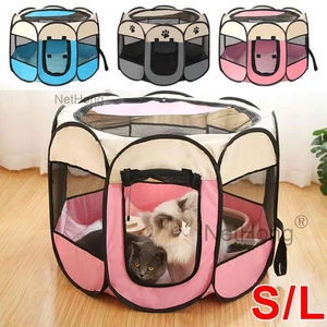 Foldable Dog Crate Cat Cage Pet Portable Soft Fabric Travel Puppy Play Pen Tent~ - Picture 1 of 19
