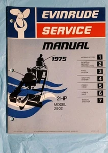 1975 Evinrude Service Manual 2HP Model 2502 Item No. 5087 - Picture 1 of 9