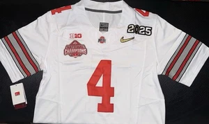 Jeremiah Smith Ohio State National Championship Gold OSU 4 White Jersey Buckeyes - Picture 1 of 6