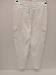 Next size 8 Summer Linen Blend Lightweight Trousers Leg Pockets Flexi Waist L 27 - Picture 1 of 20