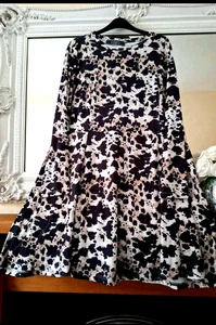 animal print stretch knee length autum winter dress uk 22/24 immaculate - Picture 1 of 2