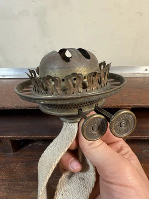 Antique Multi Patent Duplex Oil Lamp Burner, Fully Functional.  1890 Patented - Image 1 of 4