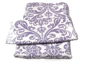 Purple & White Vintage Floral Fabric-Sewing, Crafts, Upholstery, Material 2+ YDS - Picture 1 of 3