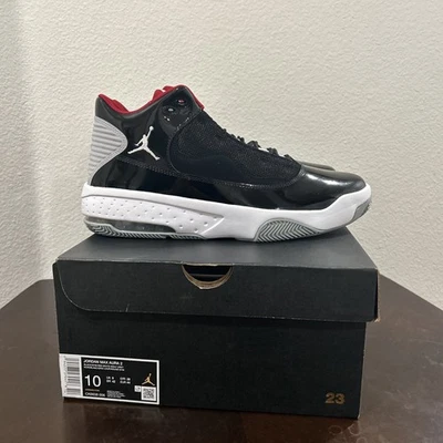 Tênis de basquete masculino Nike Jordan Max Aura 2 AUTÊNTICO NOVO preto/vermelho CK6636-006 - Imagem 1 de 4