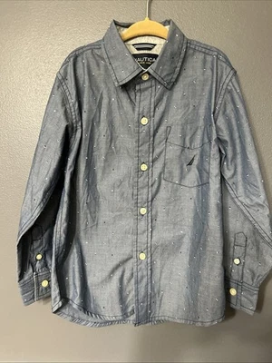 Nautica-Niños Abotonados-Talla M 5/6-Náutica Banderas y Camisa Estampado N-Algodon Foto 1 de 4