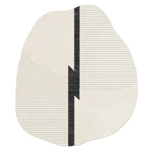 8x10 Hand-Tufted Irregular Rug Modern Abstract Wool Area Carpet for Living Room - Picture 1 of 4