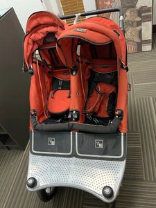 excellent used valco baby double twin stroller Tri mode red - Picture 1 of 6