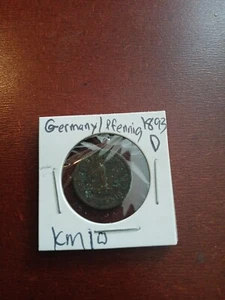1893 D Germany 1 Pfennig KM 10 FREE SHIPPING - Picture 1 of 6