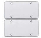2x Car Flat License Plate Frame Cover Front Hood Rear Trunk Clear For Cadillac
