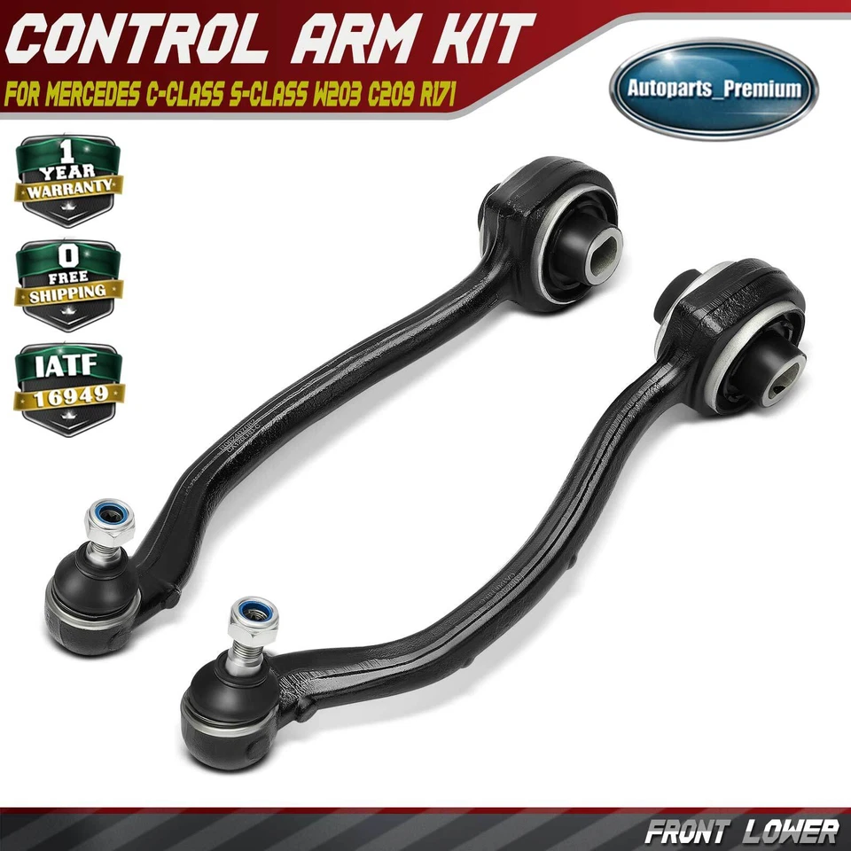 2x Brazo de control delantero inferior trasero para Mercedes Benz C230 C240 C320 C350 CLK320 Foto 1 de 4