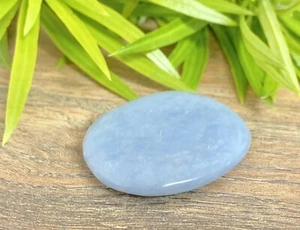 Angelite Palm Stone Worry Angelite Soap Stone Specimen Reiki Chakra Crystals. - Picture 1 of 10