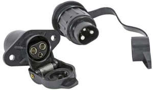 3Pin Trailer Plug and Trailer Socket According to DIN 72575 + DIN 9680 6-24 Volt - Picture 1 of 6