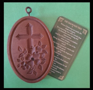 Cross with Dogwood House on the Hill Springerle Cookie Mold Stamp New - Picture 1 of 1