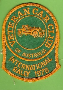 #D164. 1978 VETERAN CAR CLUB OF AUSTRALIA CLOTH PATCH - Picture 1 of 1