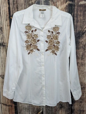 Camisa vaquera Alan Jackson Rockabilly Western para mujer XL bordada con botones Foto 1 de 4