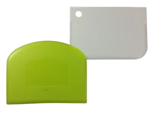 Raspadores de tazón flexibles espátulas de mano de plástico verde y blanco - pastel de pastel de pan - Imagen 1 de 4