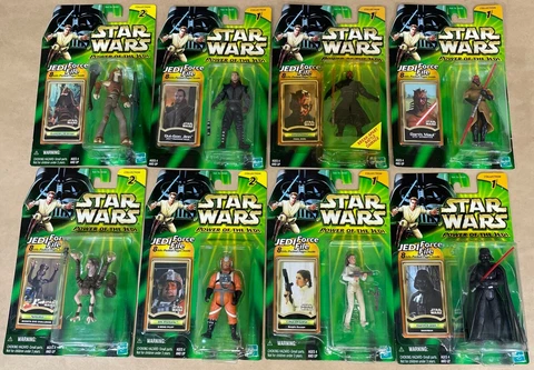 LOT OF 8 STAR WARS POWER OF THE JEDI ACTION FIGURES HASBRO (2000) PORKINS MAUL+ Cover