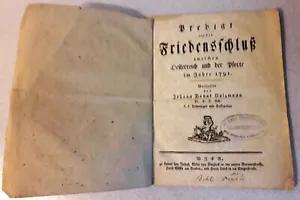 Österreich und die Pforte (um 1800) - Friedensschluß von 1791 - Bild 1 von 9