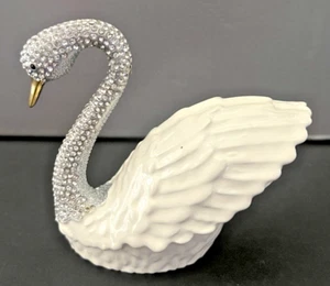 Caja de baratijas para joyería cabeza y cuello con joyas de cisne - Imagen 1 de 15
