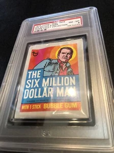 1974 SIX MILLION DOLLAR MAN UNGEÖFFNET WAX PACK PSA 8 MINT Rare TEST Topps Vault - Bild 1 von 3