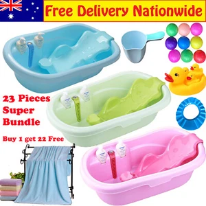 Extra Large Baby Infant Toddler Child kids Bath tub w/ Support Seat Thermometer - Picture 1 of 15