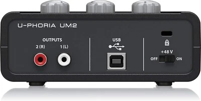 Behringer U-PHORIA UM2 Single Channel Audio Interface - Black - Image 1 of 4