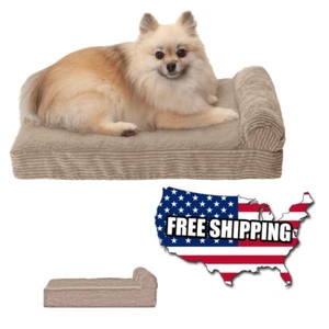 Haustier Sofa Ultra Weich Warm Hund Welpe Schlaf Bett Kissen Orthopädisch Beige - Bild 1 von 12