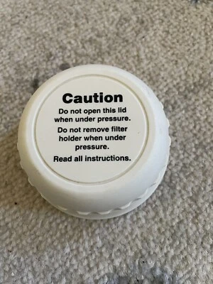 Máquina de café espresso Krups 963 963A 963B tapa/tapa de caldera - piezas de repuesto BLANCO Foto 1 de 2