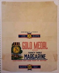 Goldmedaille Marke Margarine Etikett Verpackung Papier SE&P limitiert - Bild 1 von 3