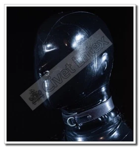 Latex Hoods Mask Full Face Cover Only Nose Small Metal Holes Customized A104 - Bild 1 von 6