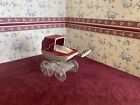 Dollhouse Plastic Red Baby Carriage/stroller/pram 1:12 scale