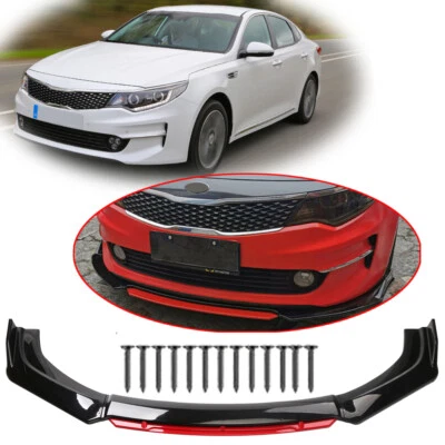 Front Bumper Lip Splitter Spoiler Air Dam Gloss for KIA Forte Rio Soul Universal - Image 1 of 4
