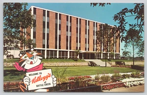 Postcard Welcome to Kellogg's of Battle Creek Tony the Tiger Cereal Mascot - Picture 1 of 2