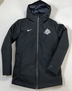 Nike Parka Jacket 550 Down Fill Black Hooded 915036-010 XS Black Pri: Logo EUC - Picture 1 of 20