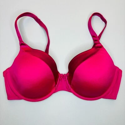 Sujetador Lilyette 38D con aros rosa satinado forrado copa correa ajustable 08004 Foto 1 de 4