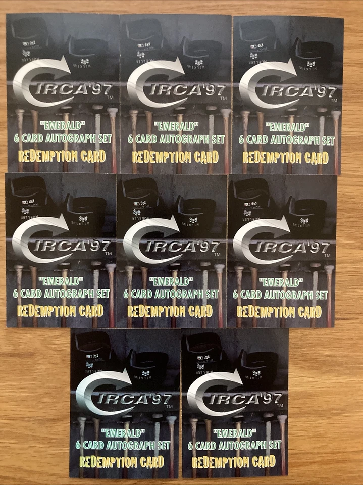 1997 Skybox Circa '97 Baseball Emerald Autograph Redemption Card Exchange Lot - Image 1 of 2