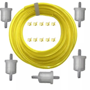 7ft 3/16" x 5/16" Gas Fuel Line Hose for Engine Generator Bike w Clips & Filters - Picture 1 of 7