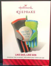 Hallmark Keepsake Ornament Like Dad, Like Son 2014 NIB Gloves & Snowball