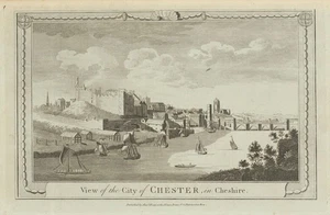 View of the city of Chester, in Cheshire. WALPOOLE 1794 old antique print - Picture 1 of 1