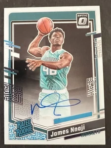2023-24 OPTIC RATED ROOKIE AUTO JAMES NNAJI HORNETS RC - Foto 1 di 2