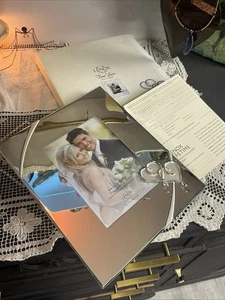 Cornice Lenox True Love 5x7 matrimonio anniversario San Valentino cuori argento - Foto 1 di 5