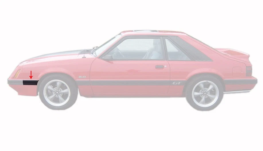 1985-1986 Ford Mustang Front of Front Fender Body Trim Molding LH Driver Side — 第 1/1 张图片
