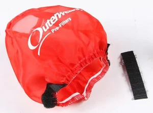 Outerwears Pre-Filter for K&amp;N YA-6601 filter - Red Motorcycle ATV/UTV Dirt - Picture 1 of 3