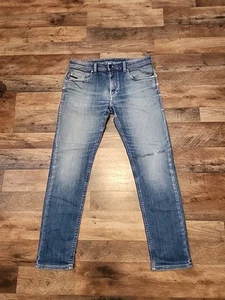 DIESEL THOMMER-T 084RK Distressed Jeans men;s 32 x 30 medium wash nice ! - Picture 1 of 24