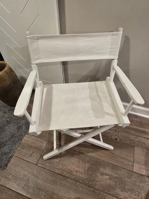 💠 Silla Plegable De Colección Medalla de Oro Comandante Director Lona Blanca Camping Foto 1 de 4