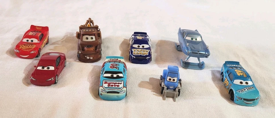 Disney Cars Diecast Lot Of 8 Collectible Vehicles Lightning McQueen, Mater... - Image 1 of 4