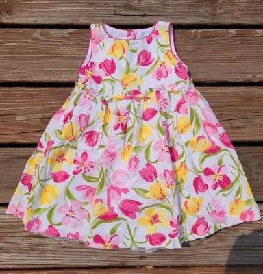 Niñas Vestido de Verano Polly & Friends Flor Estampado Agua Vestido Talla 3t Capas Foto 1 de 4