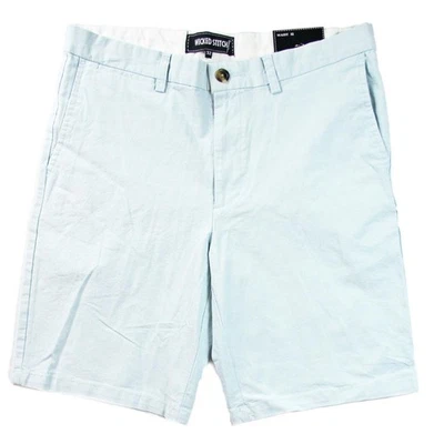 Шорты мужские Wicked Stitch 32 плоские спереди обычный крой гибкая ткань повседневные Lt синие - Изображение 1 из 4