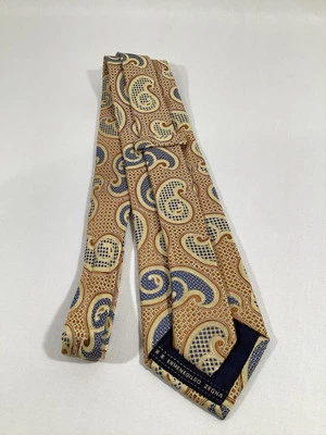 Ermenegildo Zegna Tie Necktie 100% Silk Made in Italy 🇮🇹 L60” x W3” to 3-1/2” - Image 1 of 3